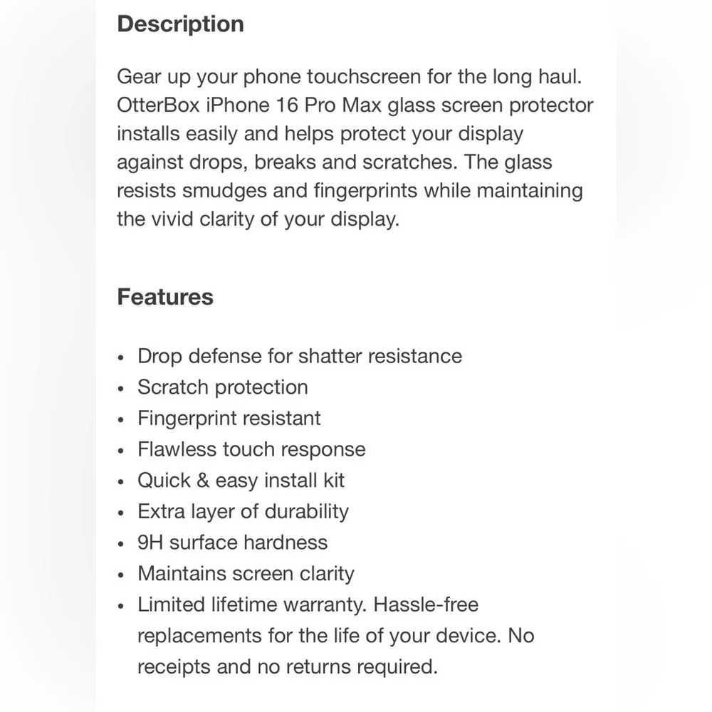 OtterBox Glass Screen Protector with Easy Install Kit - Clear